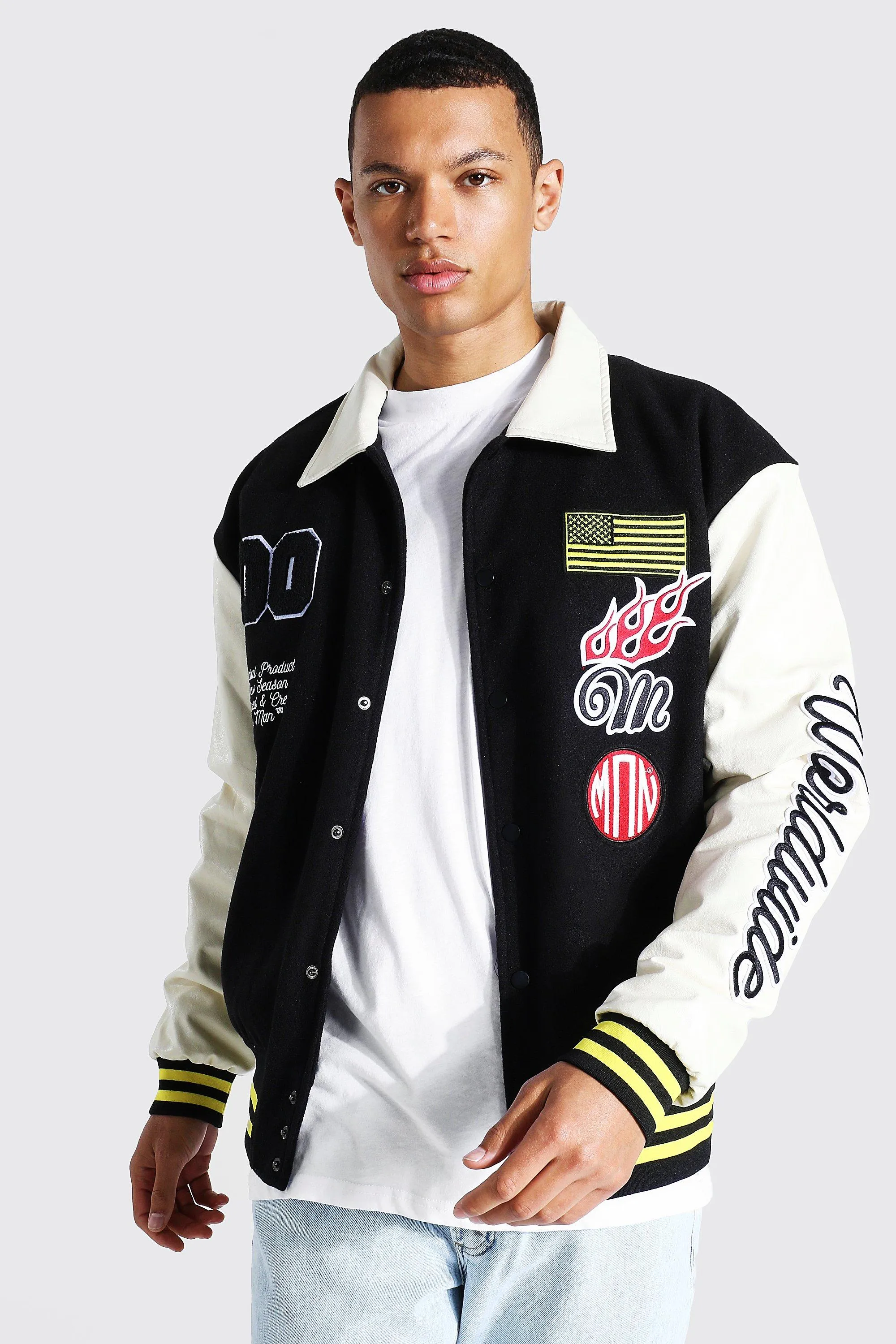 Tall Man Badge Varsity Jacket