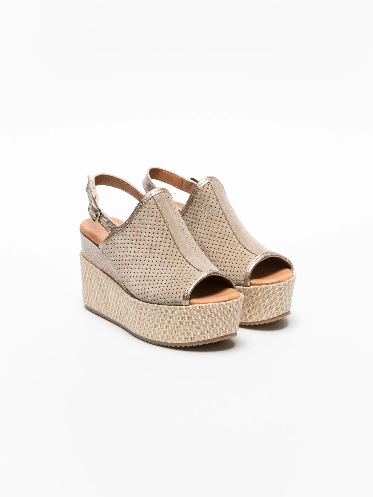 Tan Platform Mules