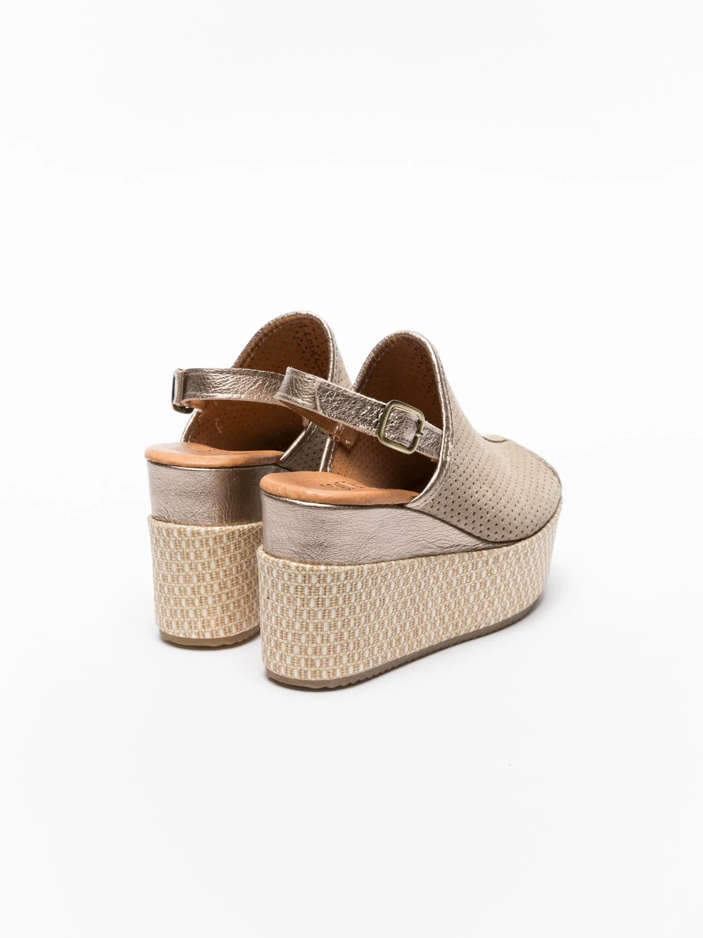 Tan Platform Mules