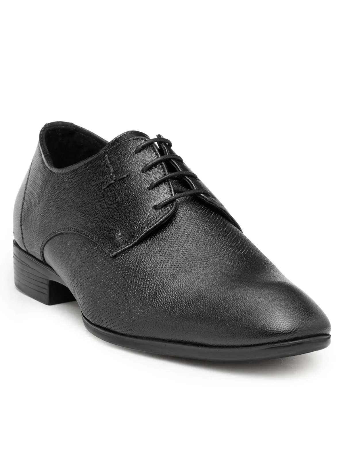 Teakwood Leather Black Formal Shoes