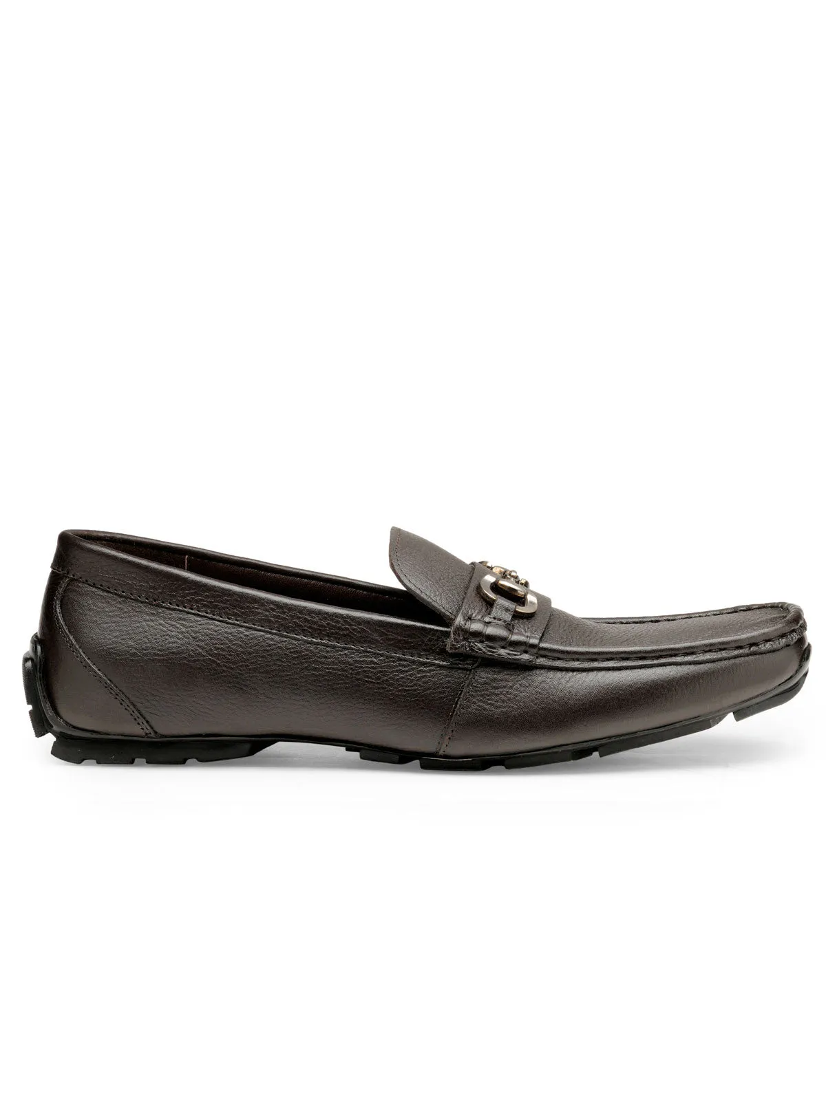 Teakwood Leather Men's Brown Slip-ons Shoes