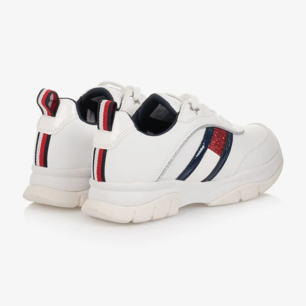 Teen White Logo Trainers