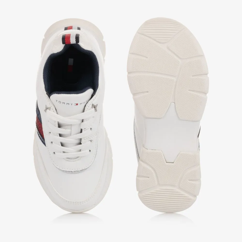 Teen White Logo Trainers