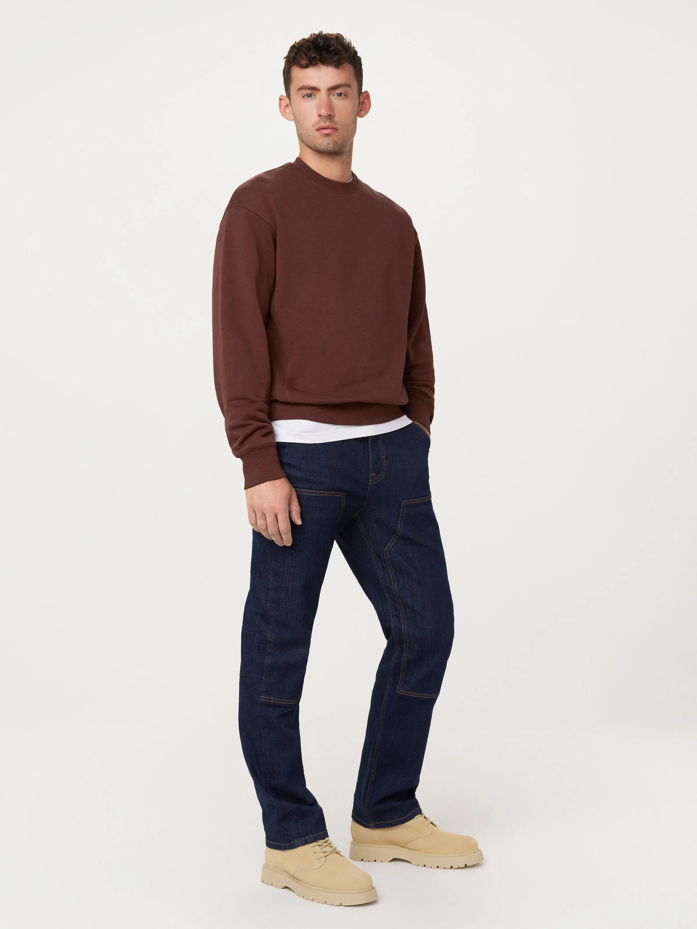 The French Terry Sweatshirt in Bordeaux