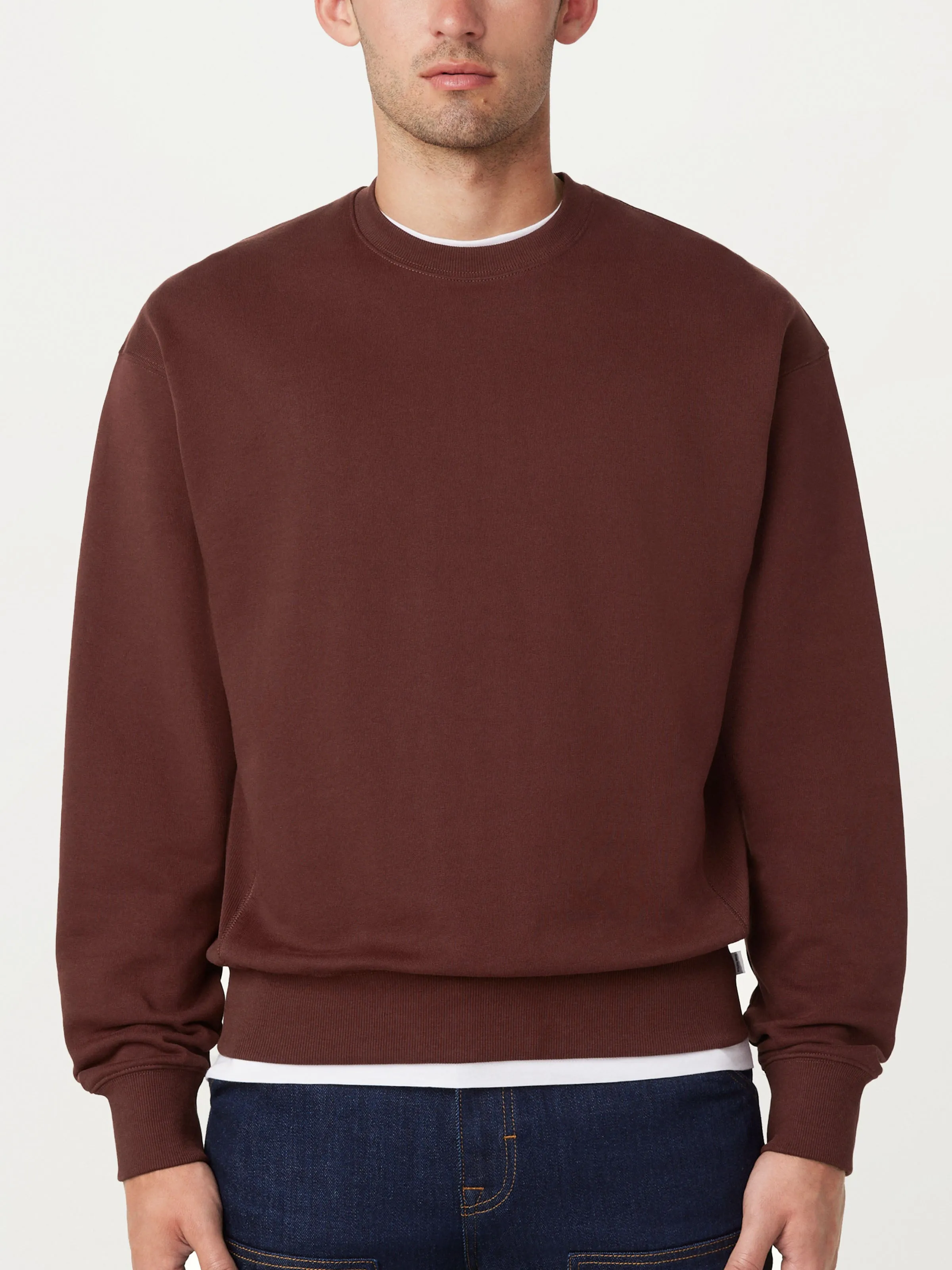 The French Terry Sweatshirt in Bordeaux