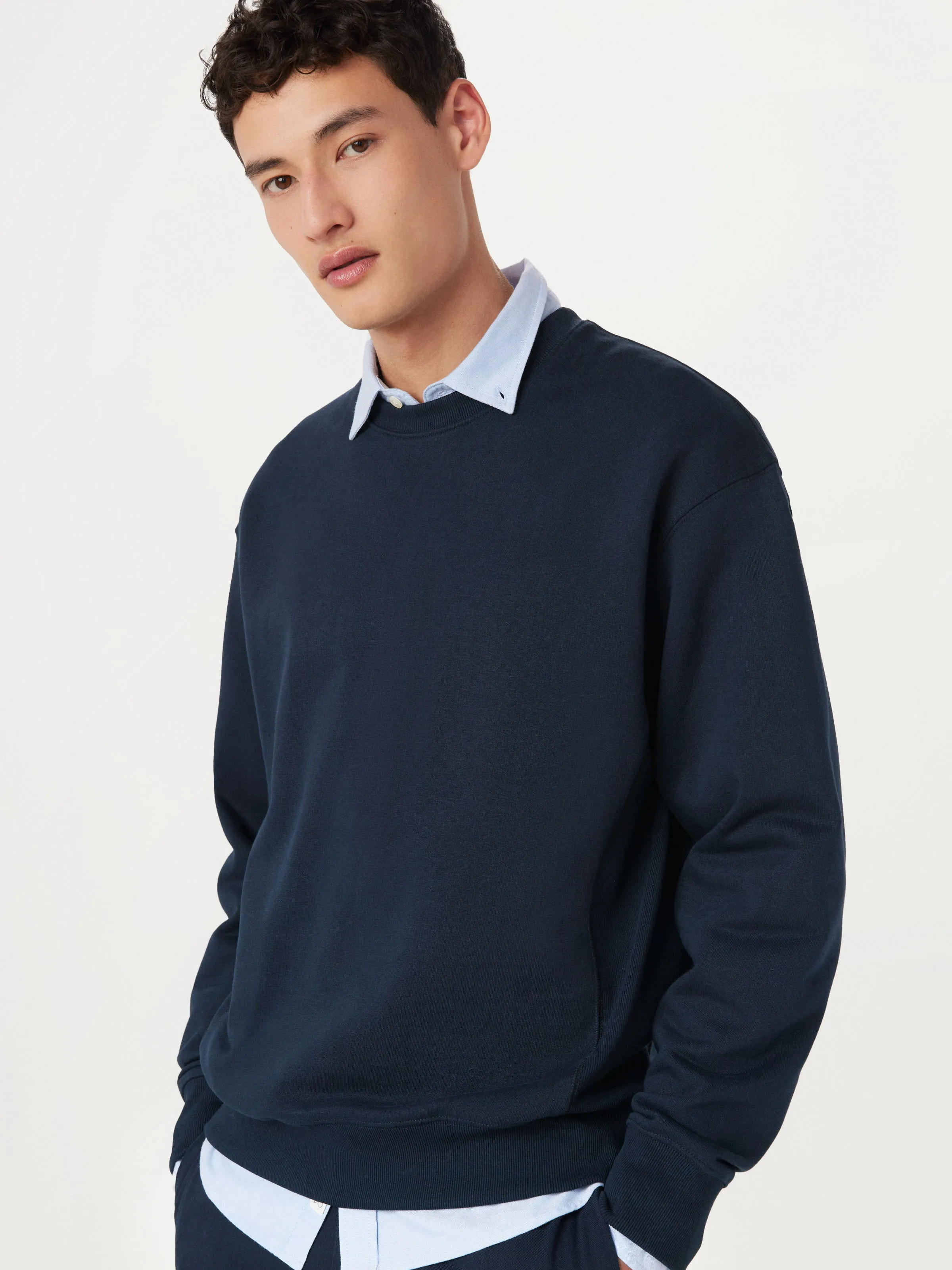 The French Terry Sweatshirt in Deep Blue