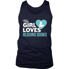 This girl loves reading books Mens Tank