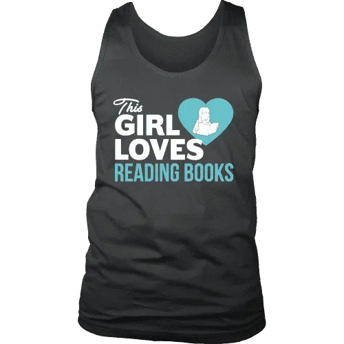 This girl loves reading books Mens Tank