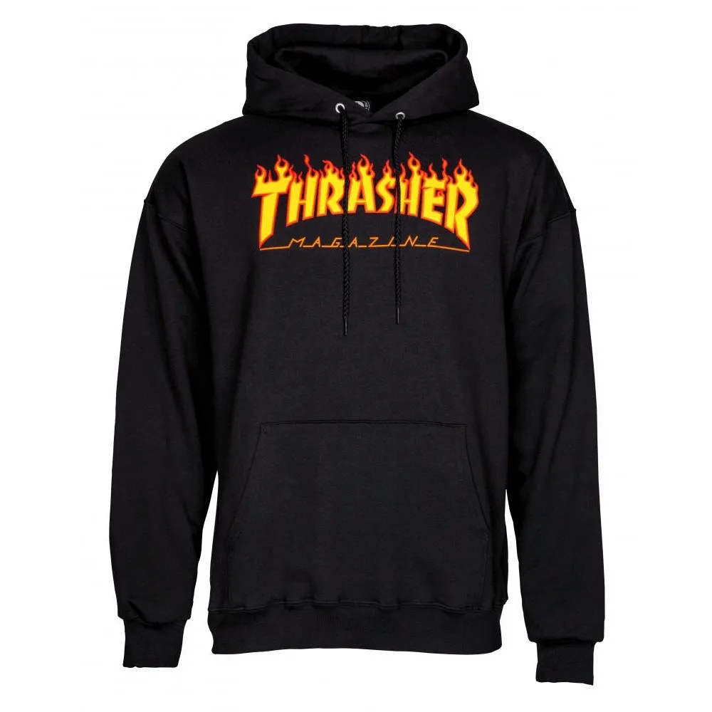 Thrasher Flame Logo Hood Black