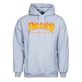 Thrasher Flame Logo Hood Grey