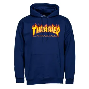 Thrasher Flame Logo Hood Navy