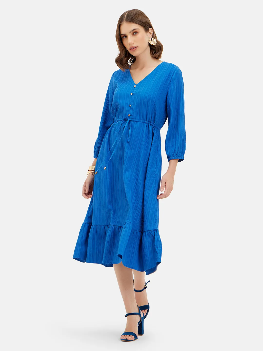 Tie-Up Midi Dress - Evelyn