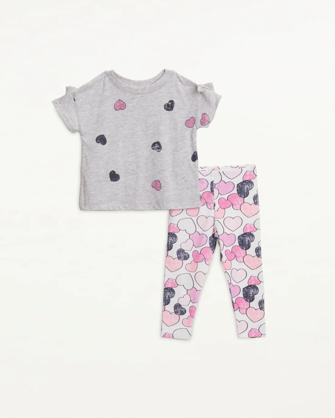 Toddler Girl Scattered Heart Legging Set