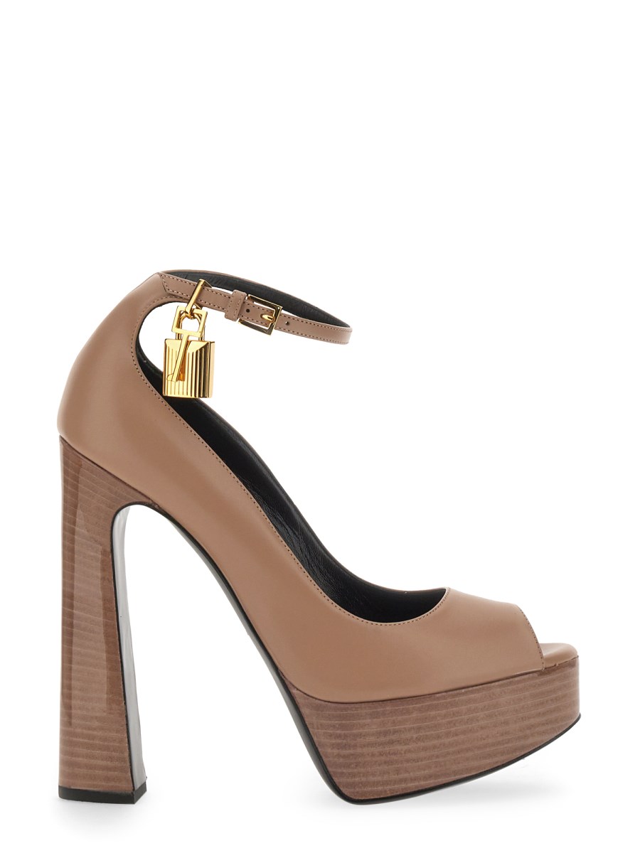 Tom Ford leather padlock pumps