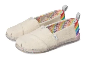 TOMS Kids Two-Tone Felt/Nylon Rainbow Alpargata (Little Kid/Big Kid)