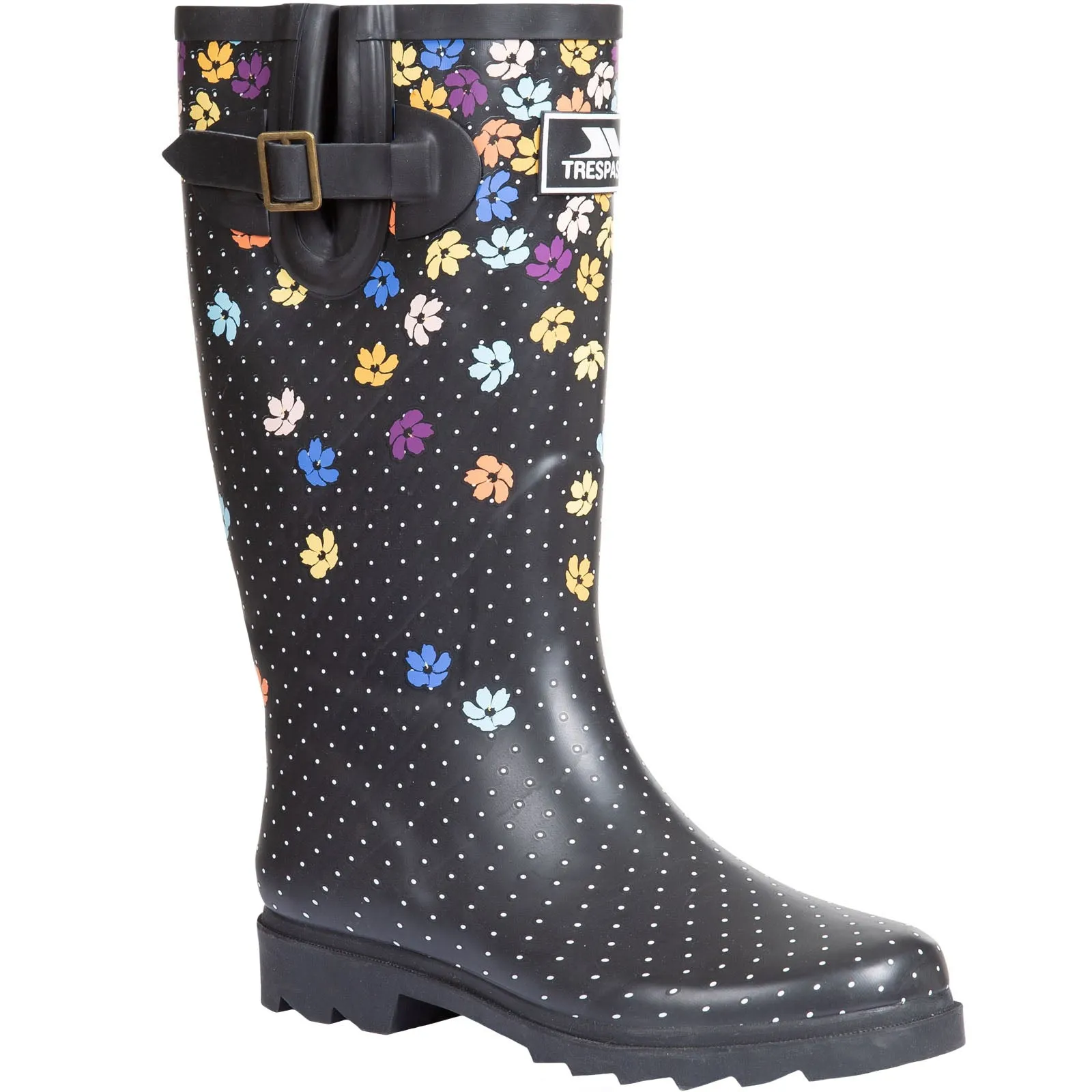 Trespass Womens Samira High Rise Wellington Boots - Daisy Print