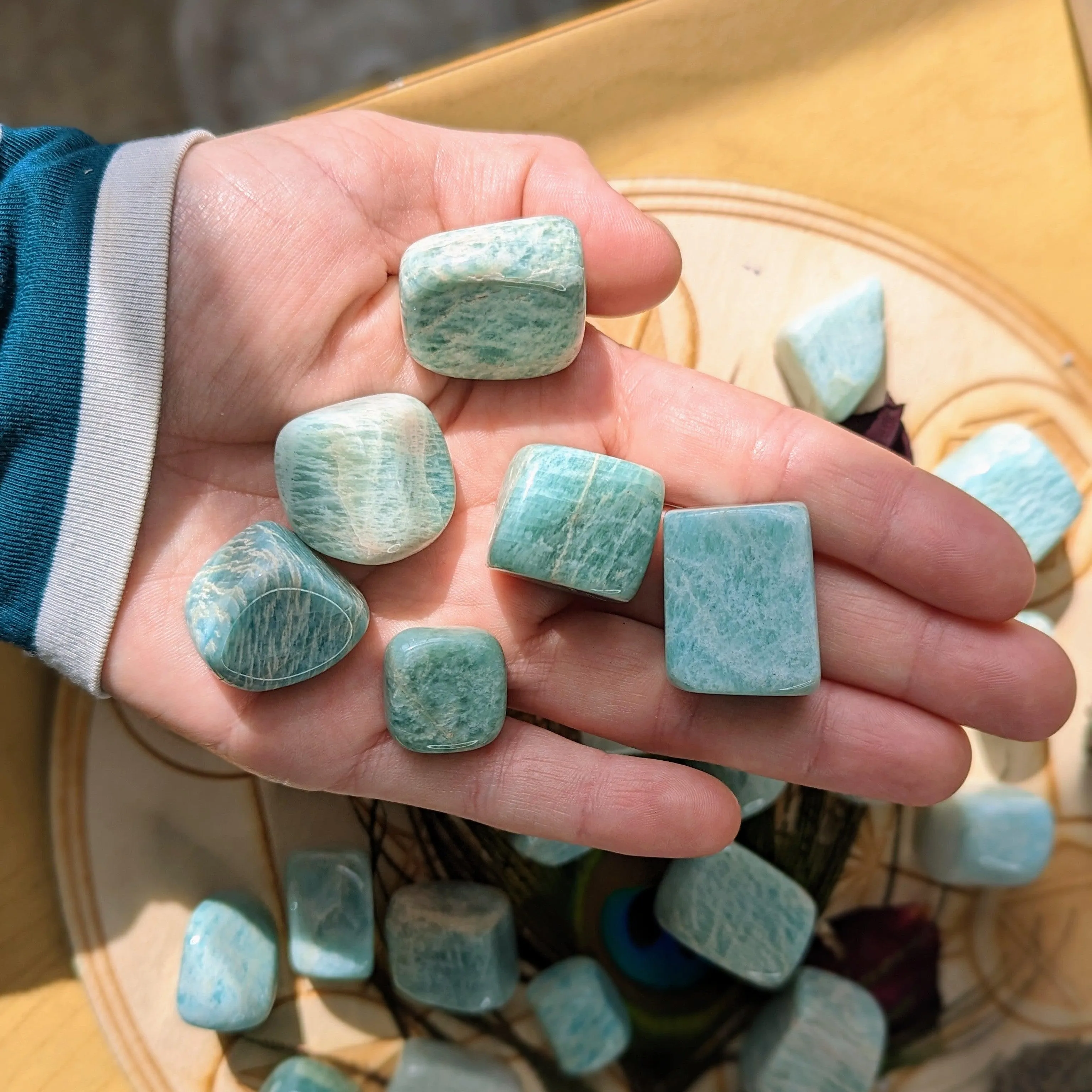 Tumbled Amazonite Set of 6 ~ from India ~