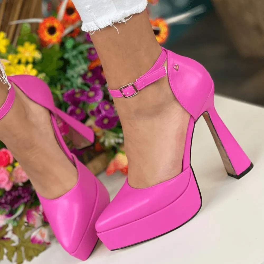 Una Healy Heart Like Mine Pink Ultra Platform Heels