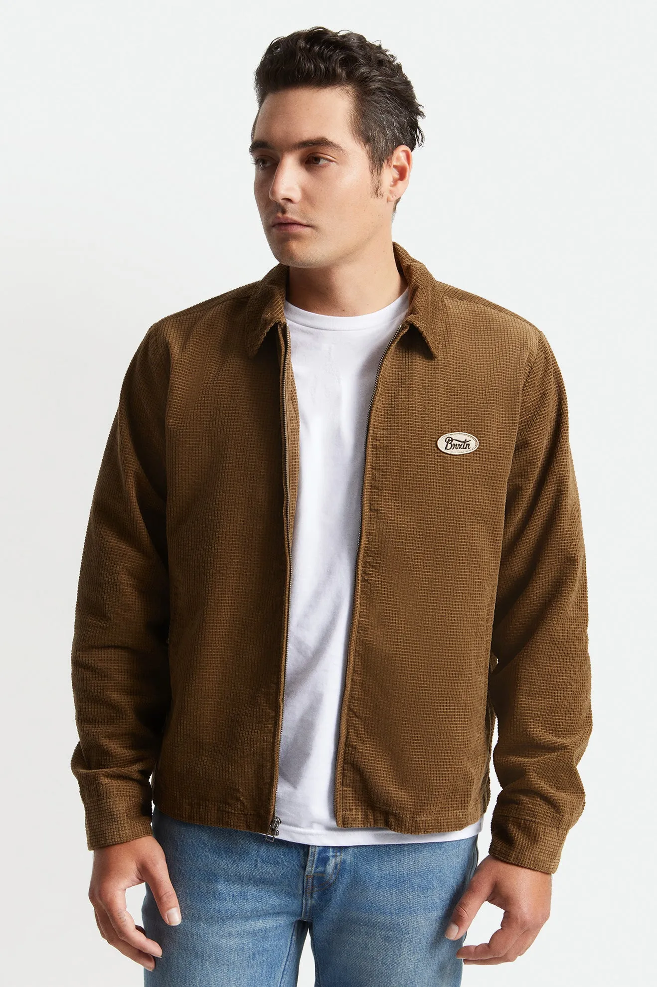 Utopia Men's Jacket - Brown Waffle Cord