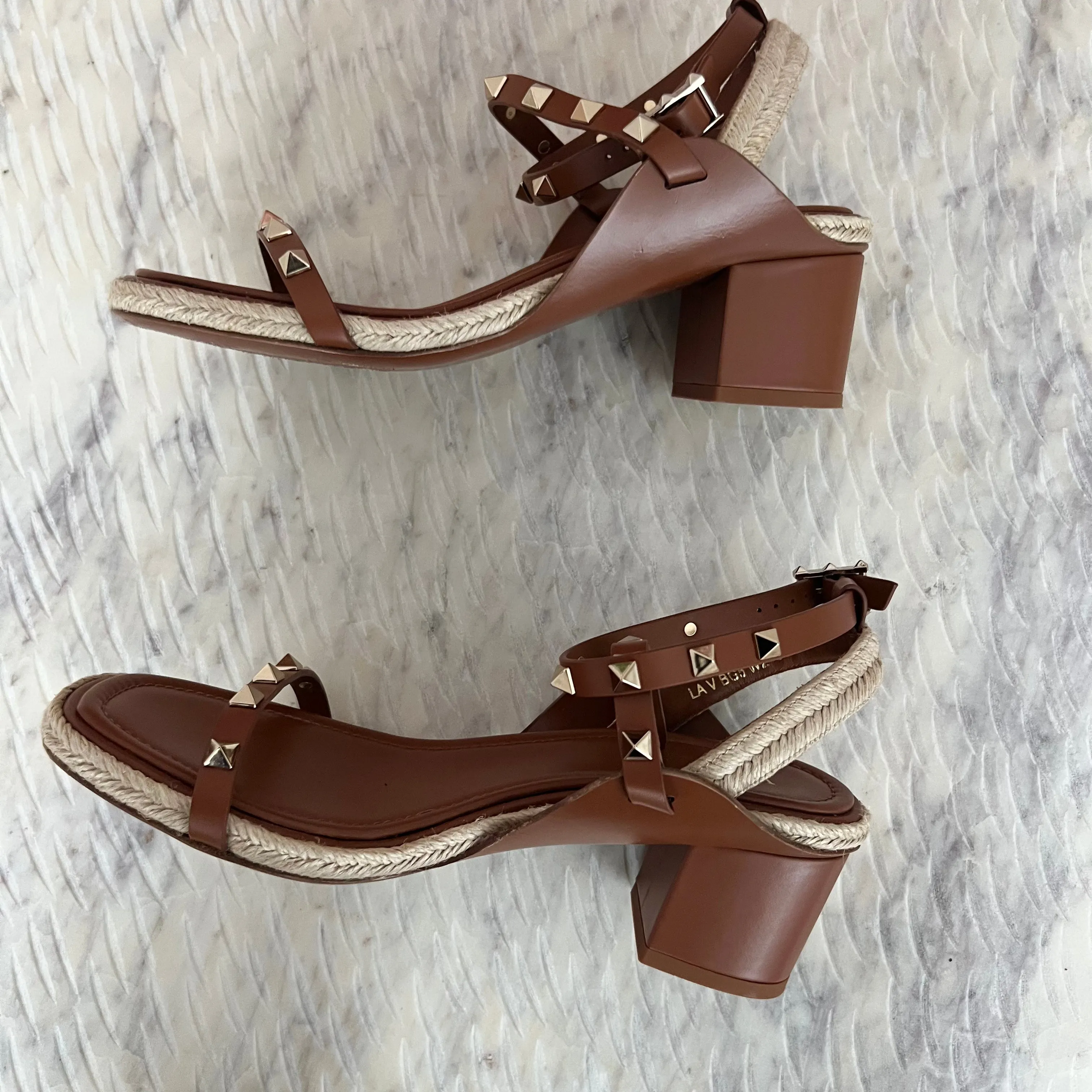 Valentino Garvani Block Heel Rockstud Shoes