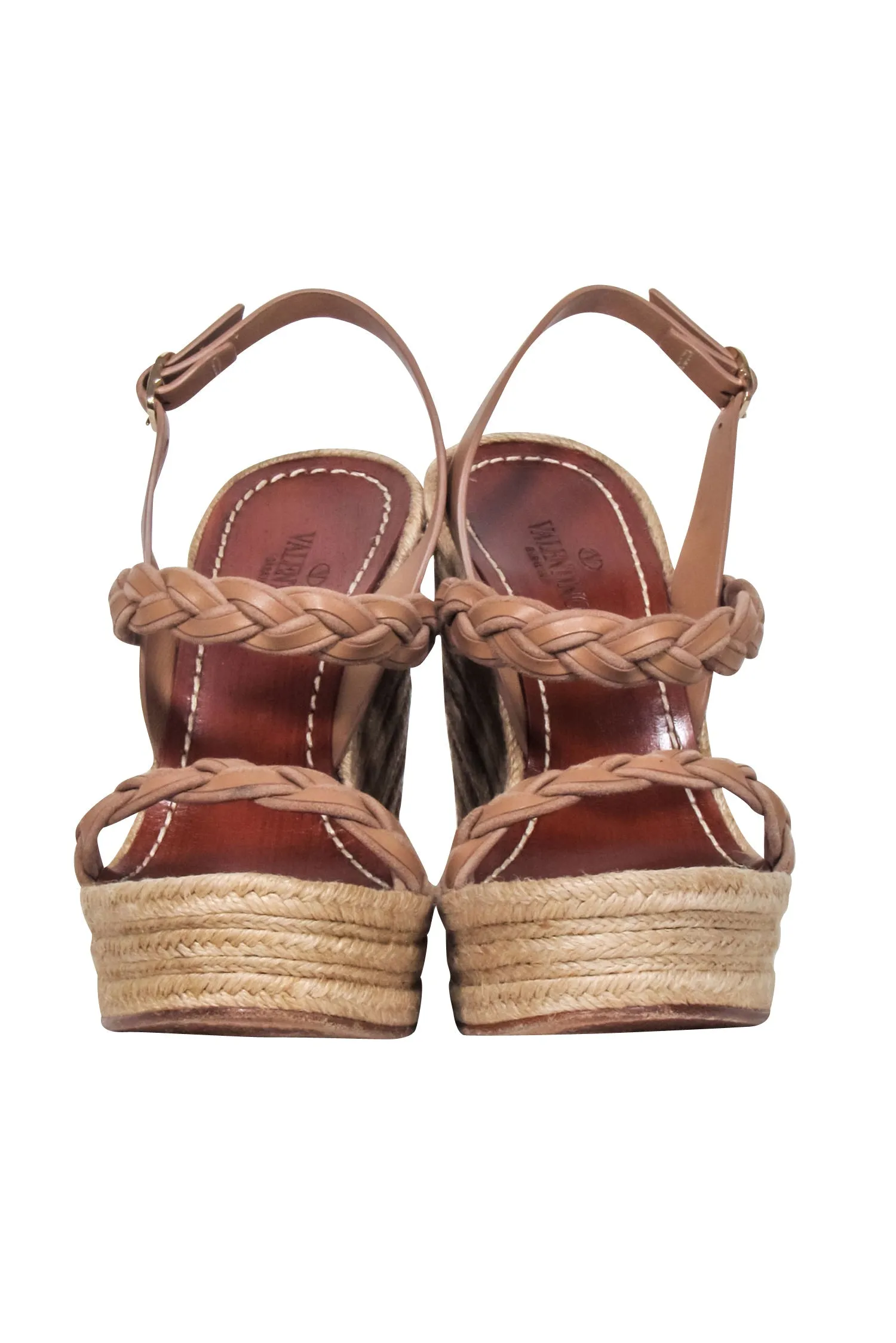 Valentino - Tan Espadrille Wedges Sz 7.5