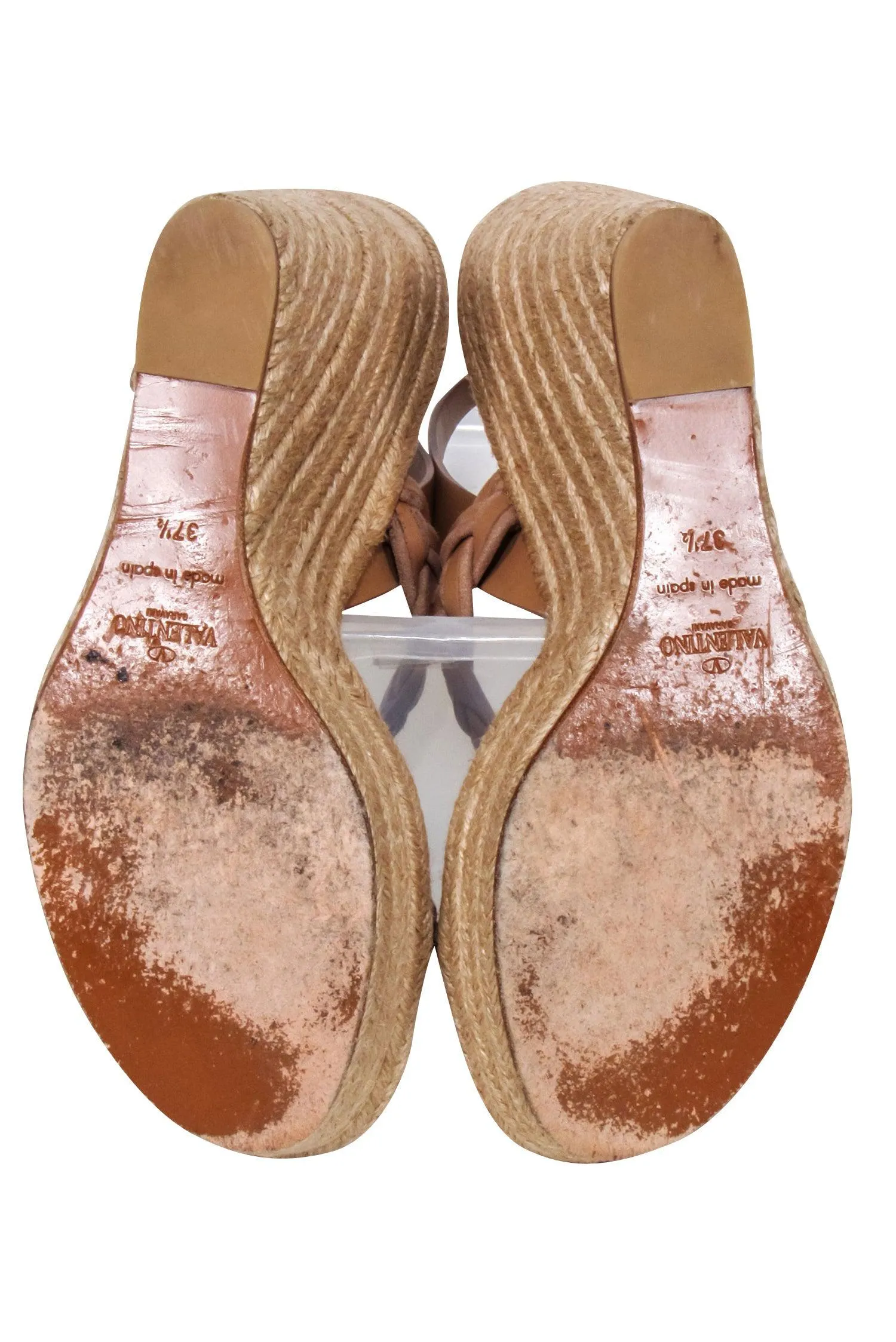 Valentino - Tan Espadrille Wedges Sz 7.5