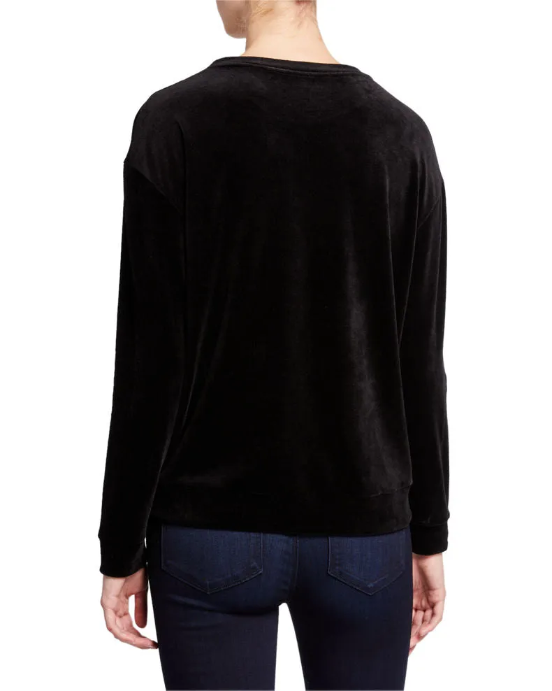 Velour Sweatshirt - Black