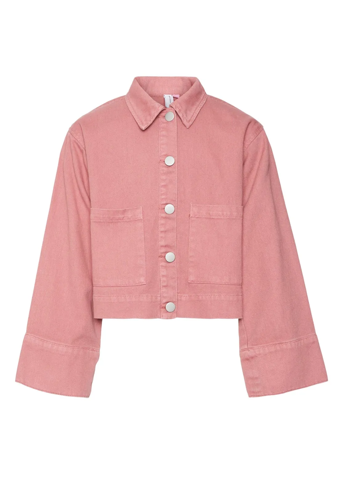 Vero Moda Girl Kitt Long Sleeve Denim Jacket, Mesa Rose