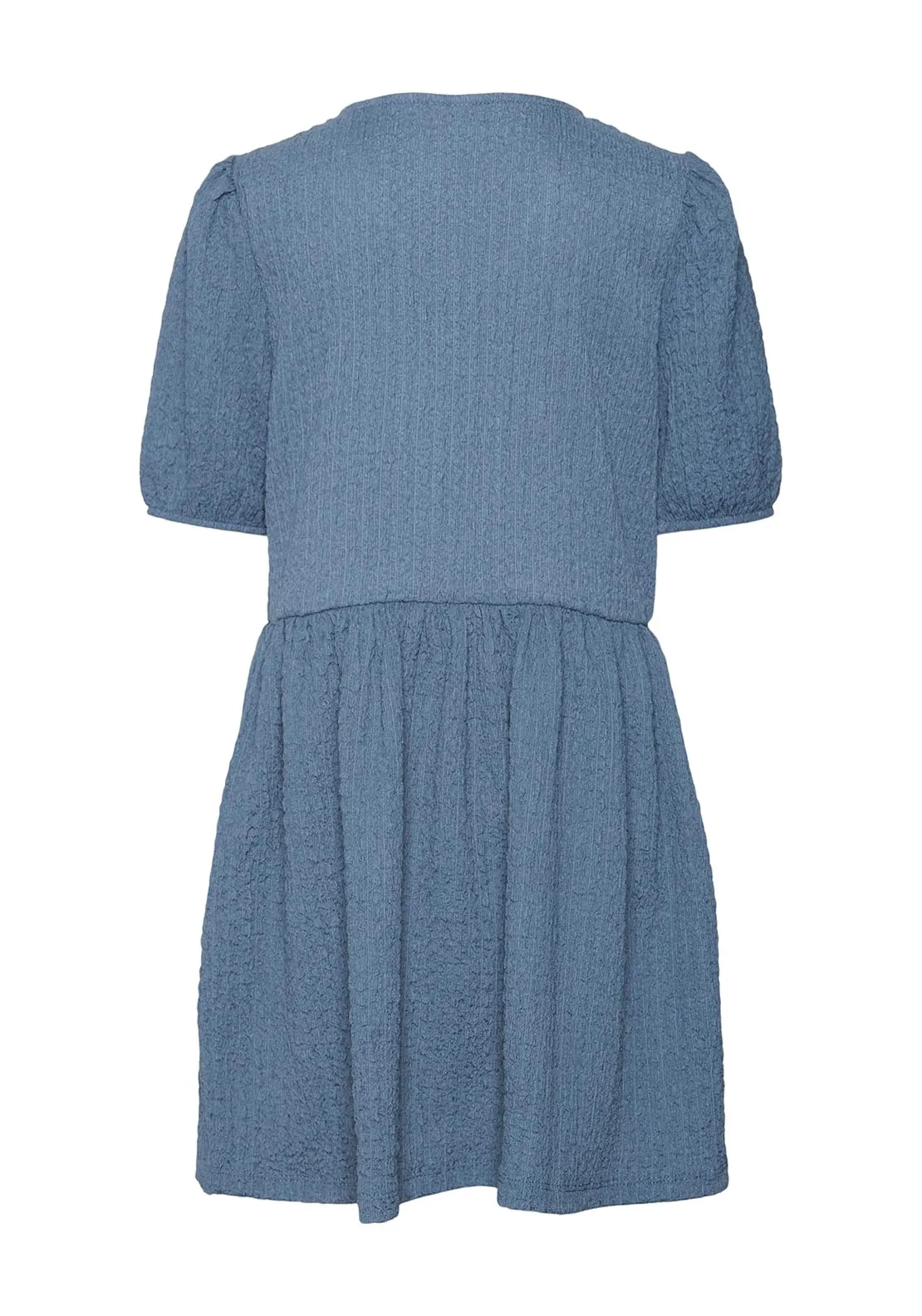 Vero Moda Girl Nala Short Sleeve Dress, China Blue