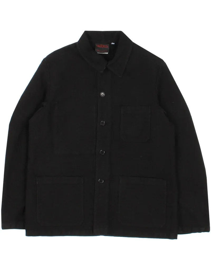 Vetra Workwear Chore Jacket Sateen Moleskin Black