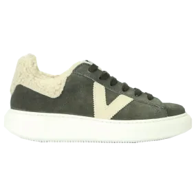 Victoria Shoes Milan Split Leather & Faux Shearling Trainers