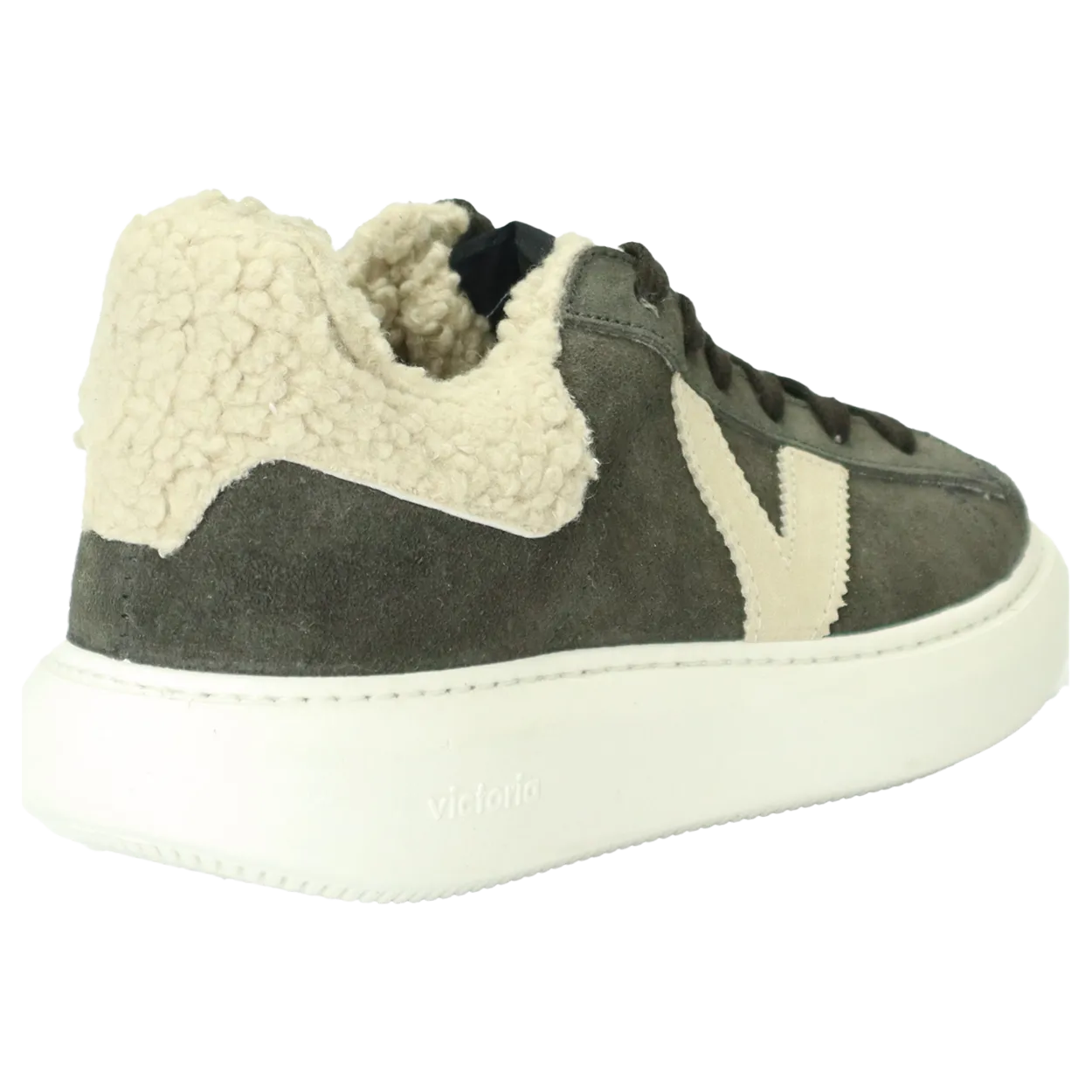 Victoria Shoes Milan Split Leather & Faux Shearling Trainers