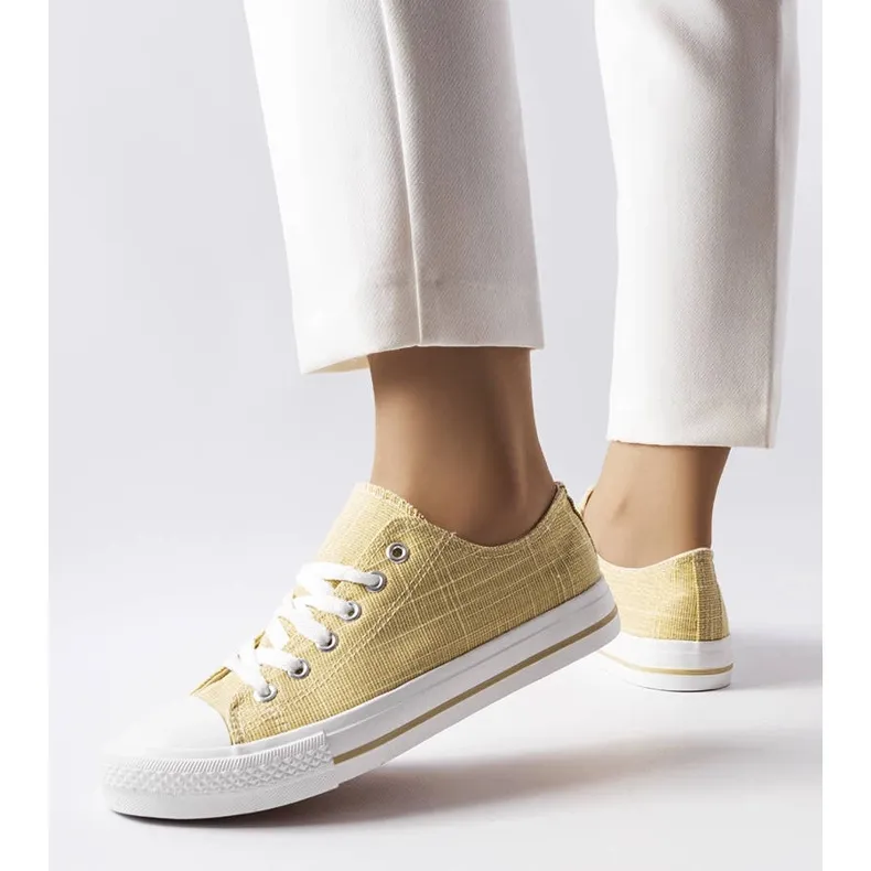 Vignette gold shiny sneakers golden