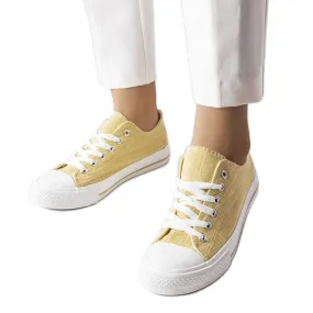 Vignette gold shiny sneakers golden