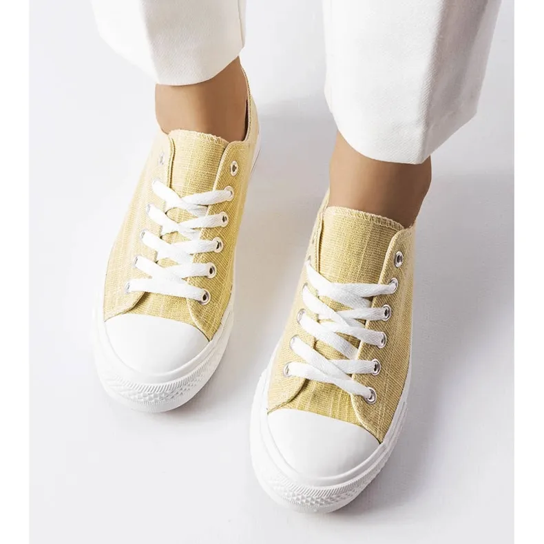 Vignette gold shiny sneakers golden