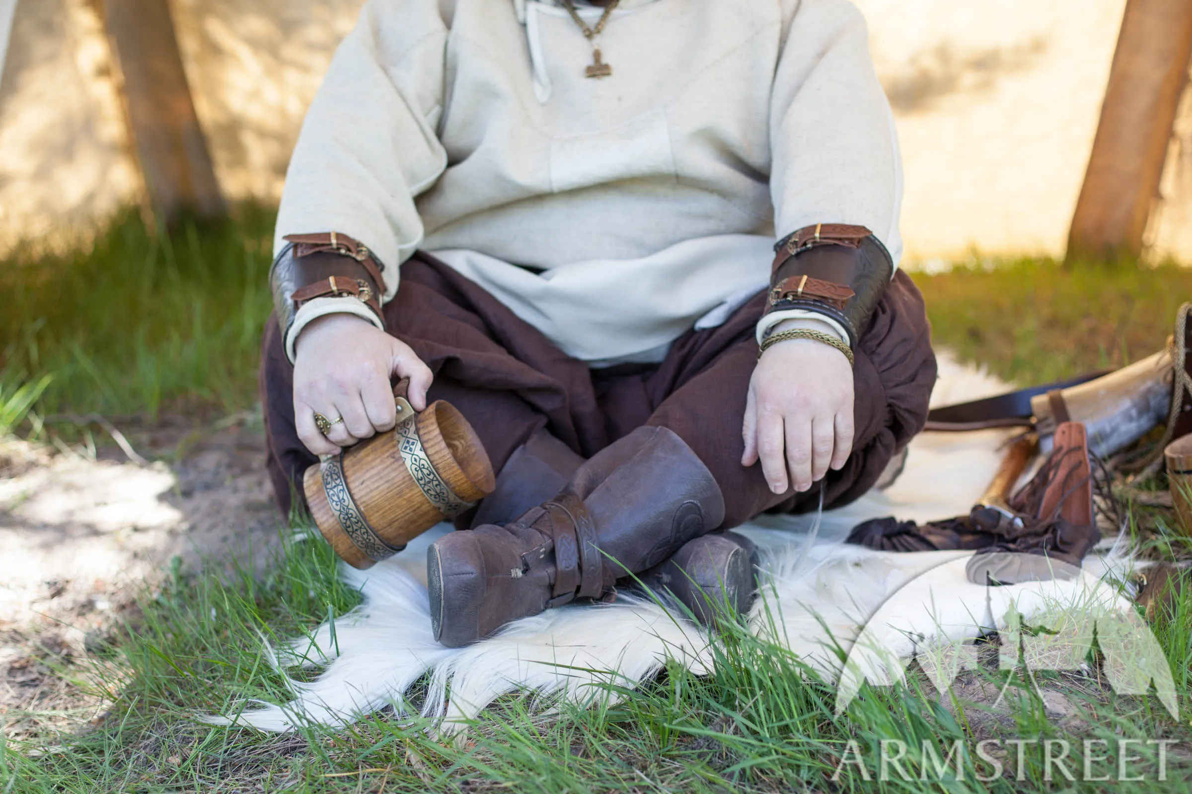 Embossed Viking Boots