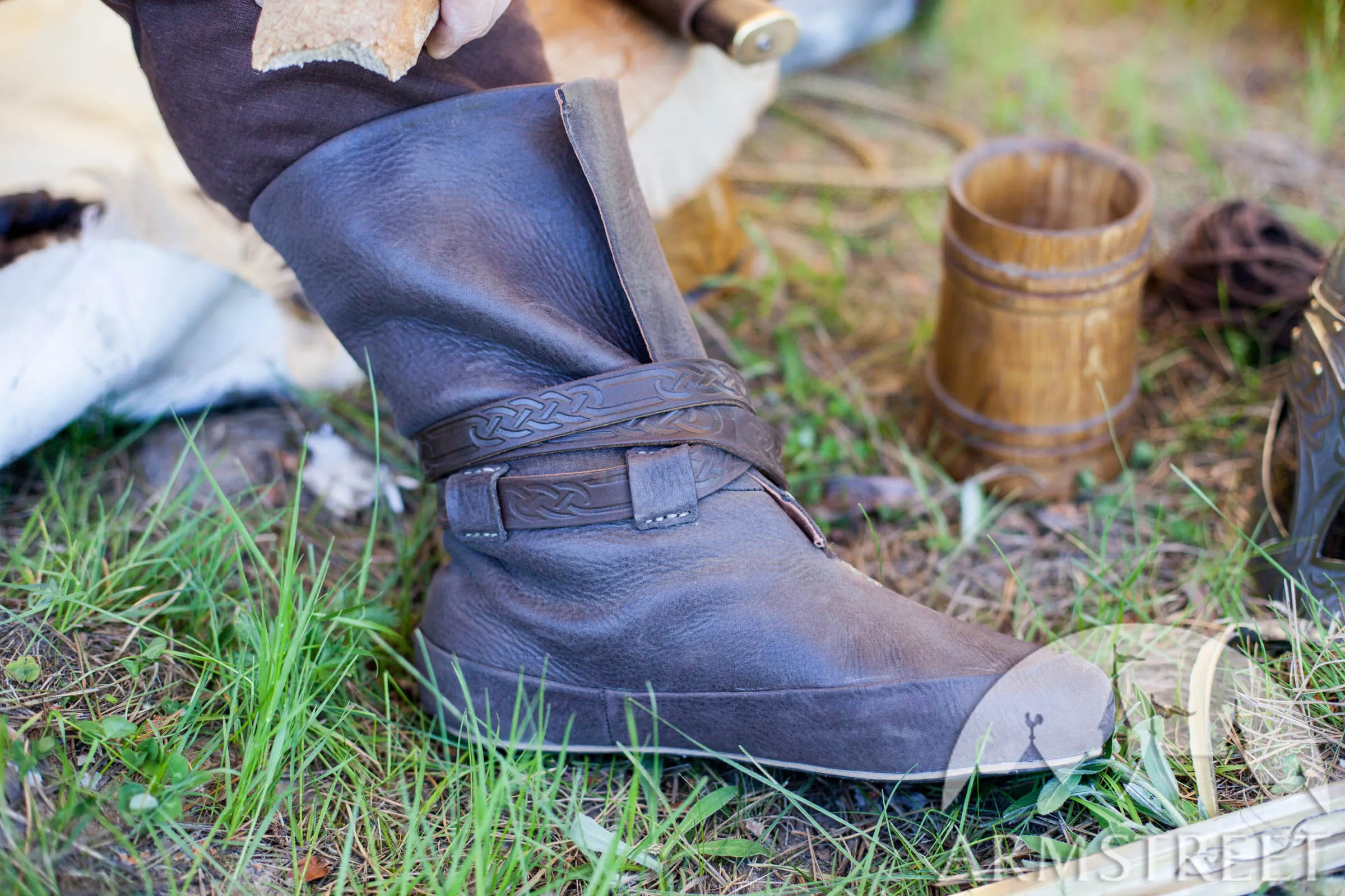 Embossed Viking Boots