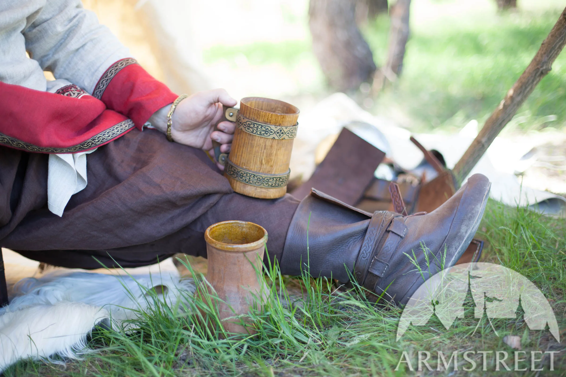 Embossed Viking Boots