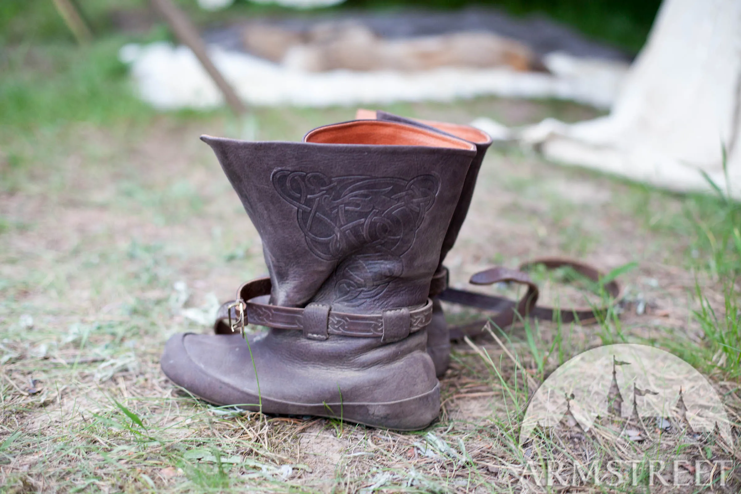 Embossed Viking Boots