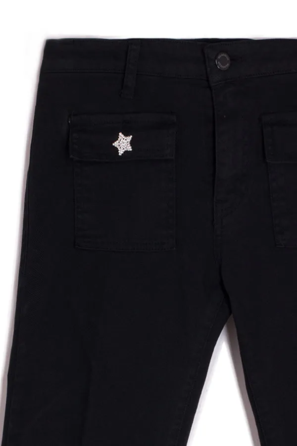 Vilagallo LORETTA NEGRO STAR TROUSERS