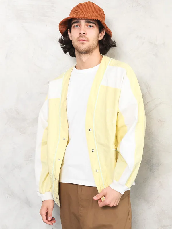 Vintage 80's Yellow Men Bomber Jacket