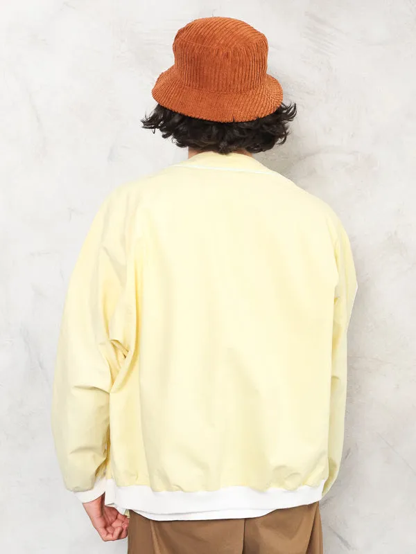 Vintage 80's Yellow Men Bomber Jacket