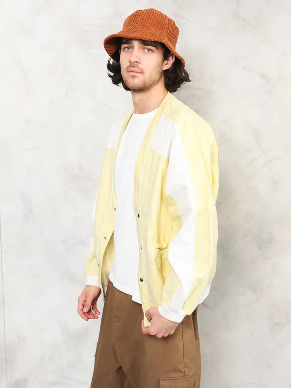 Vintage 80's Yellow Men Bomber Jacket