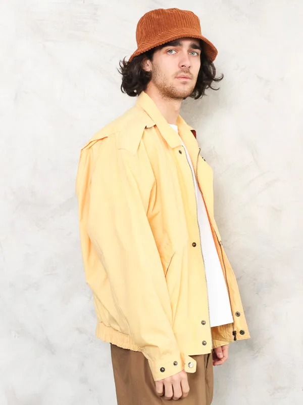 Vintage 90's Yellow Men Bomber Jacket