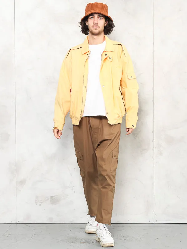 Vintage 90's Yellow Men Bomber Jacket