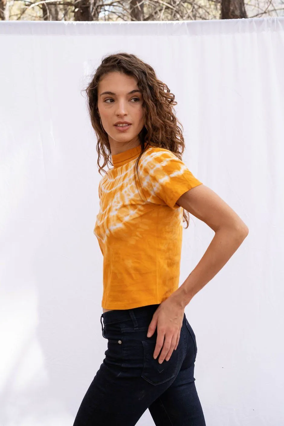 Retro Cotton Cropped T-shirt