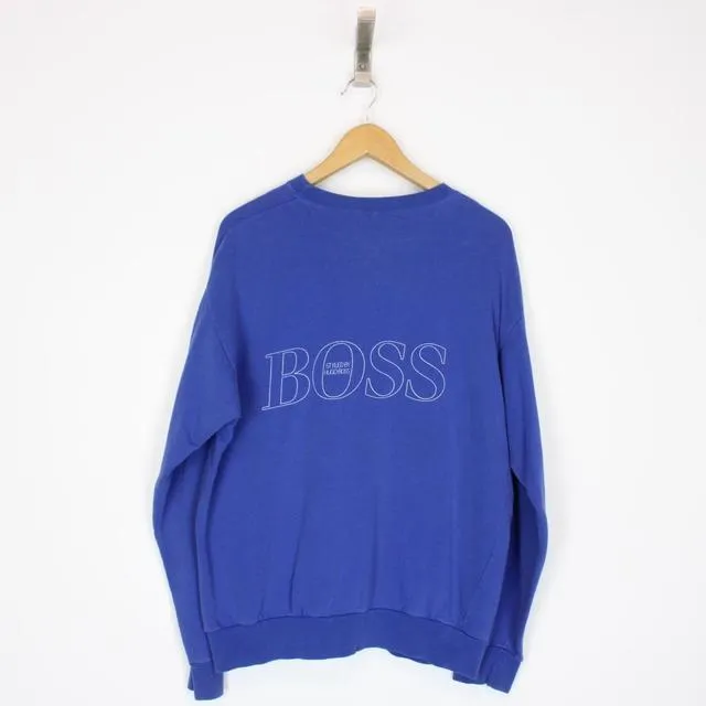 Vintage Hugo Boss Spellout Sweatshirt Large