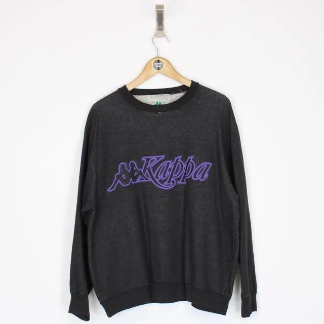 Vintage Kappa Spellout Sweatshirt Medium