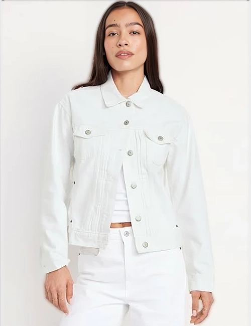 Classic William Jacket for sale in white denim