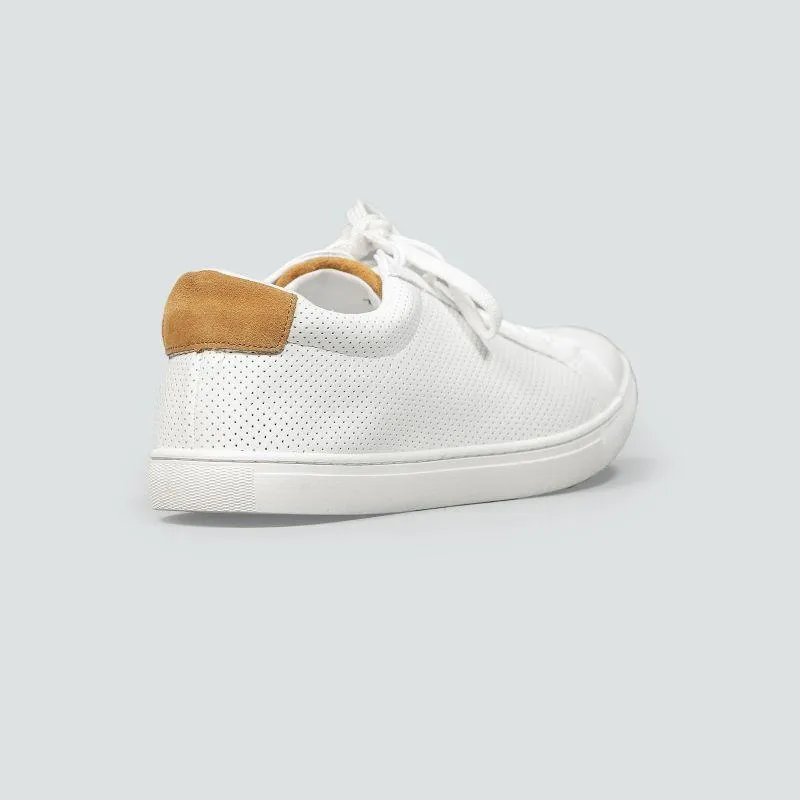 White Shoes Back Top Brown